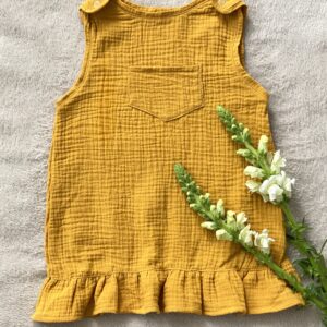 natural material girls dress