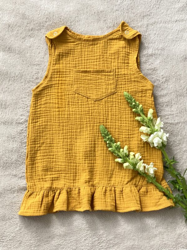 natural material girls dress