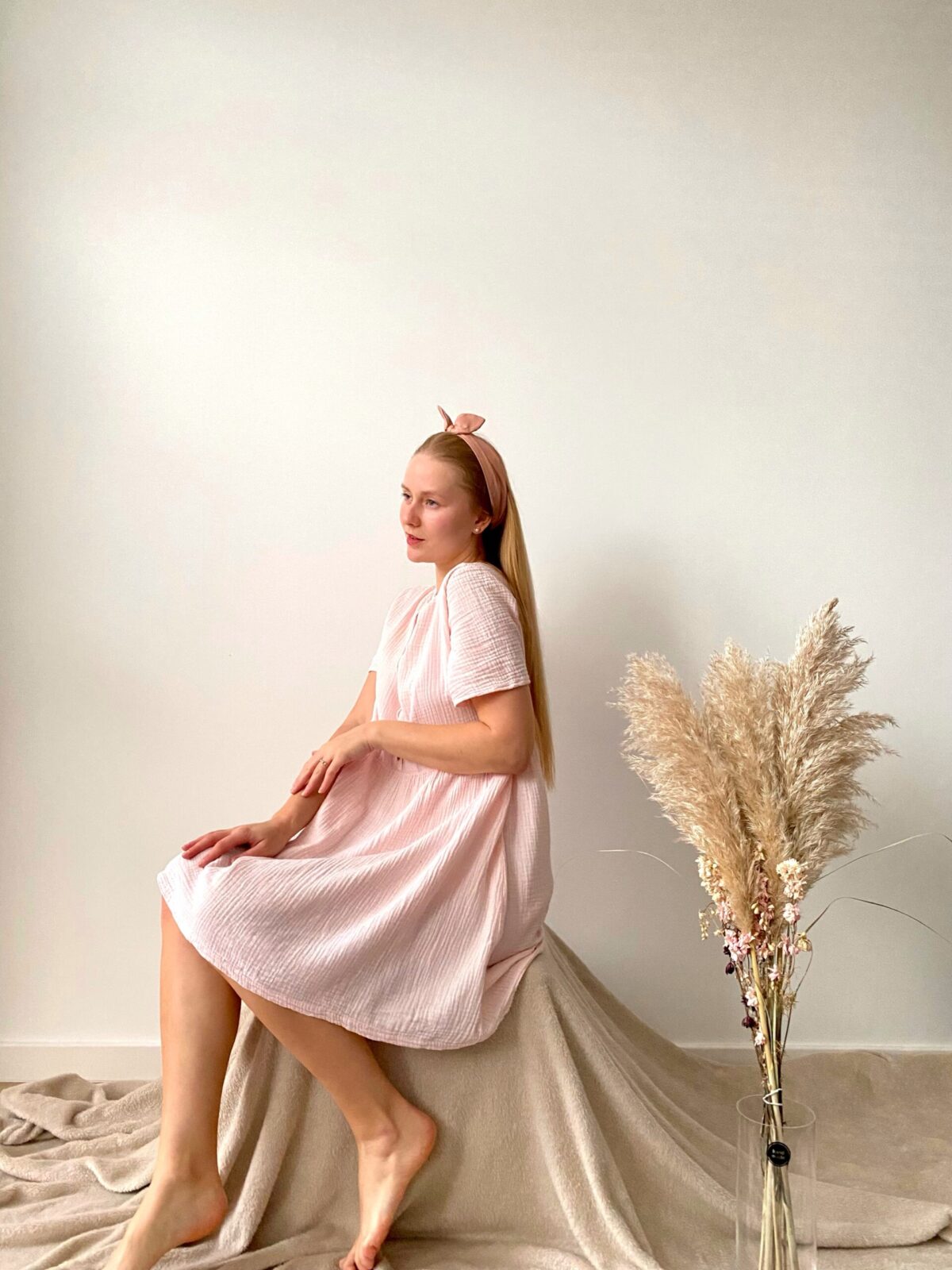 muslin sustainable women dress organic cotton