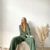 elegant muslin women trousers set