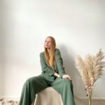 elegant muslin women trousers set, organic cotton