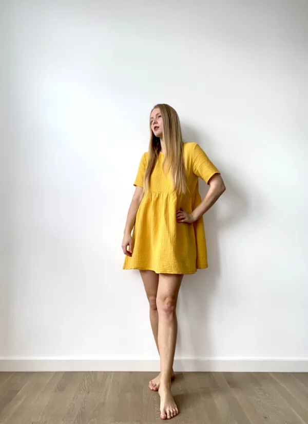 Organic cotton women dress, 100% handmade