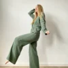 elegant muslin women trousers set