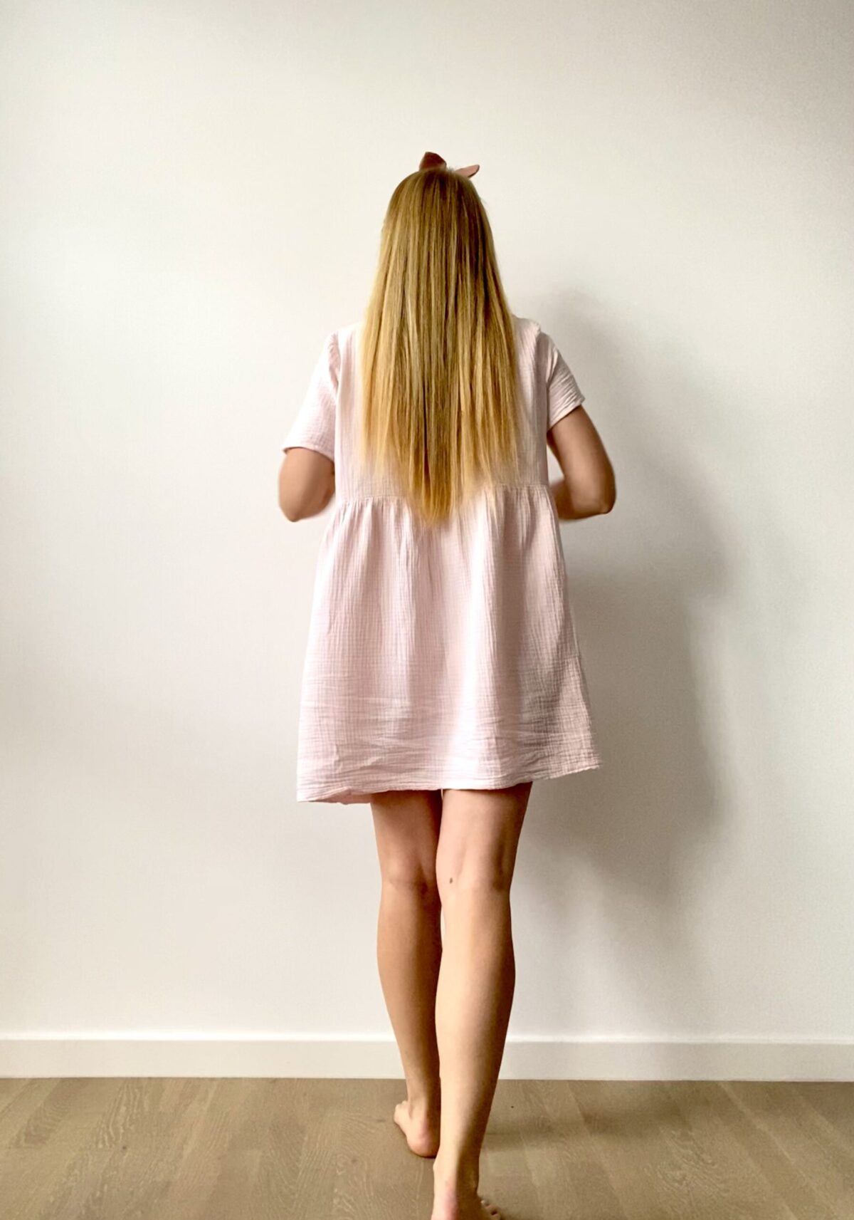 muslin mini dress, for summer, ecofriendly