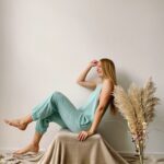 comfortable organic muslin women playsuit, handmade