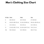 a chart of men's clothing uk size