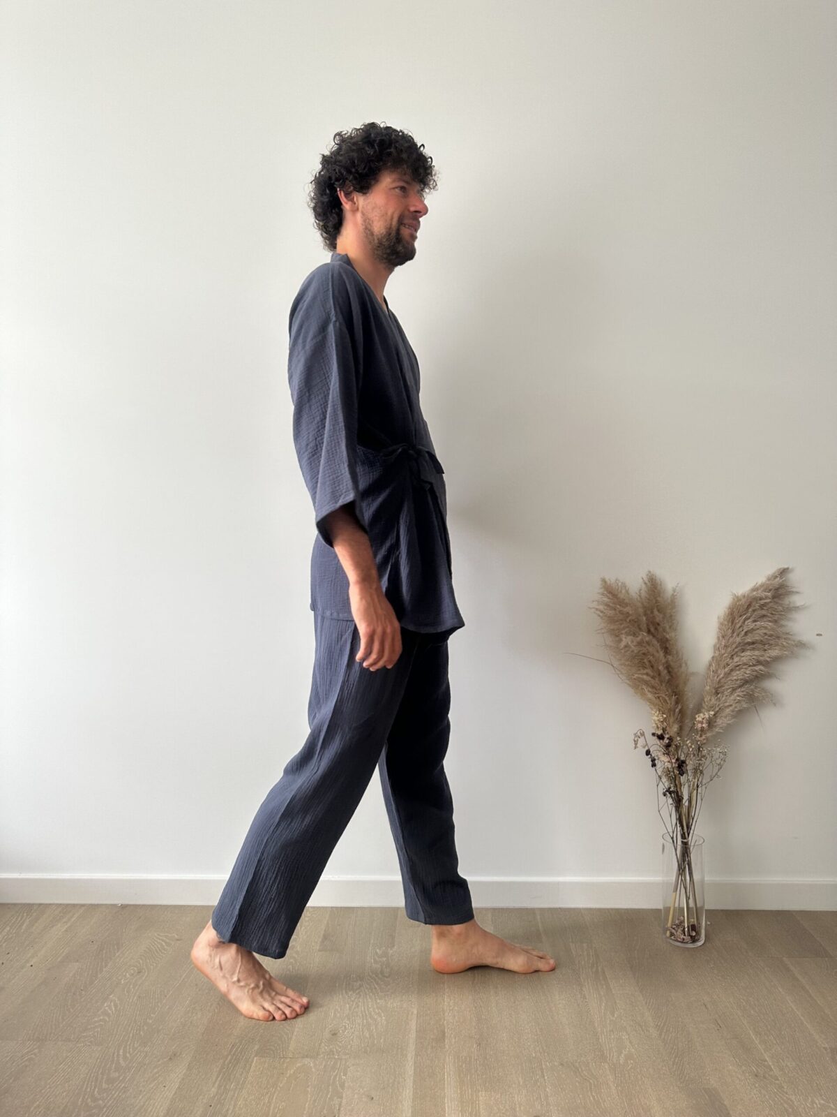 muslin pajama set for men, sustainable fashion