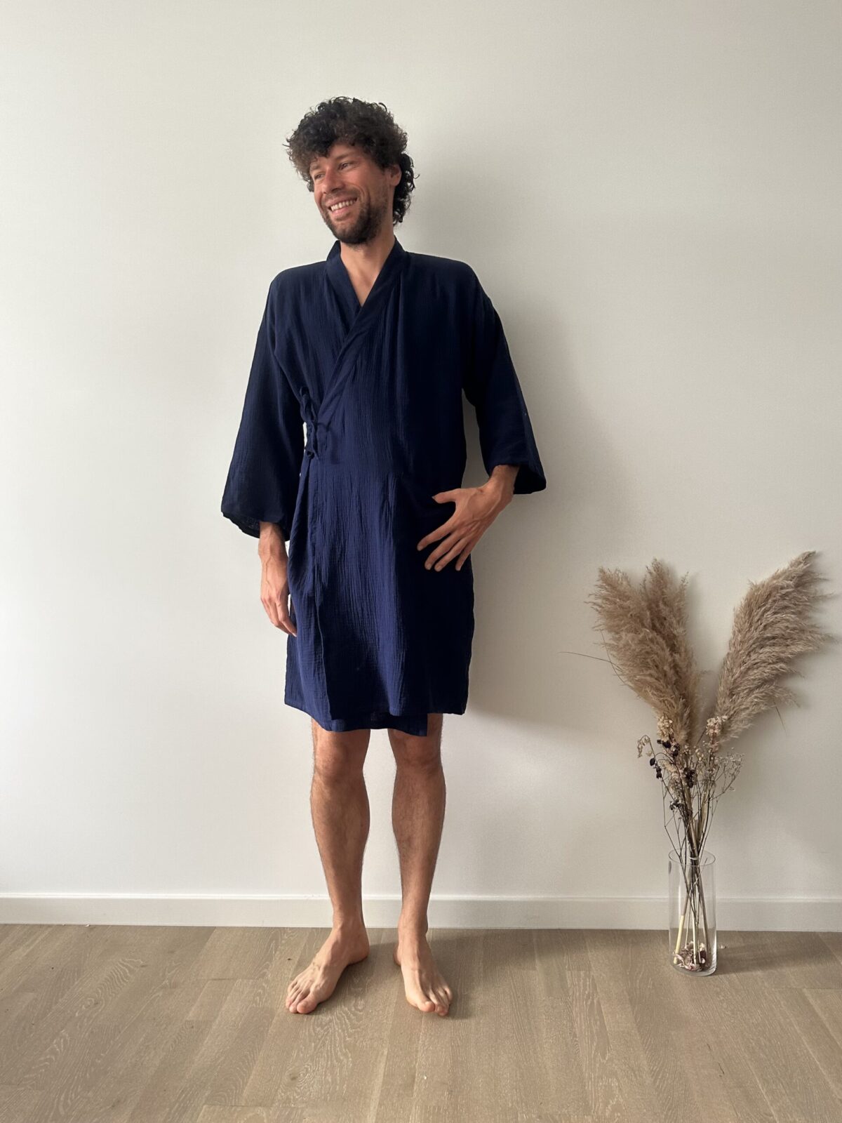 organic cotton bathrobe for men