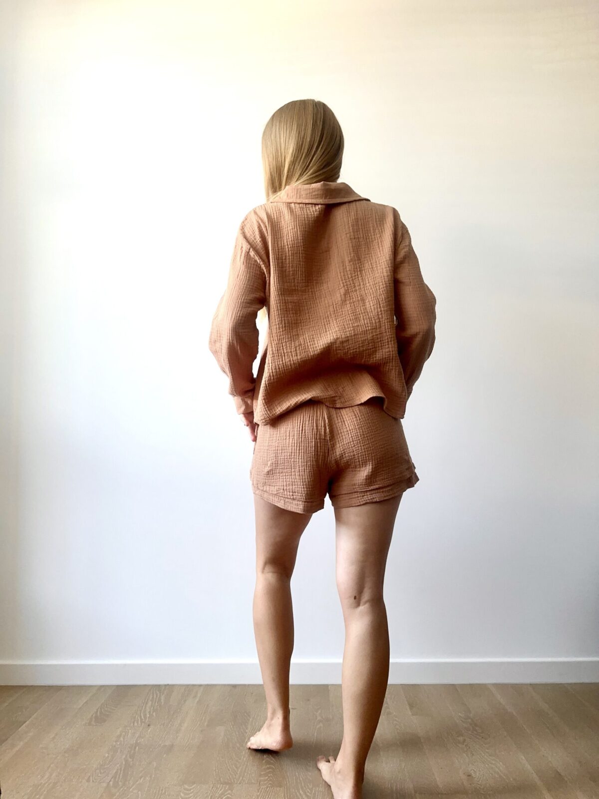 Women's summer muslin outfit with long sleeves
