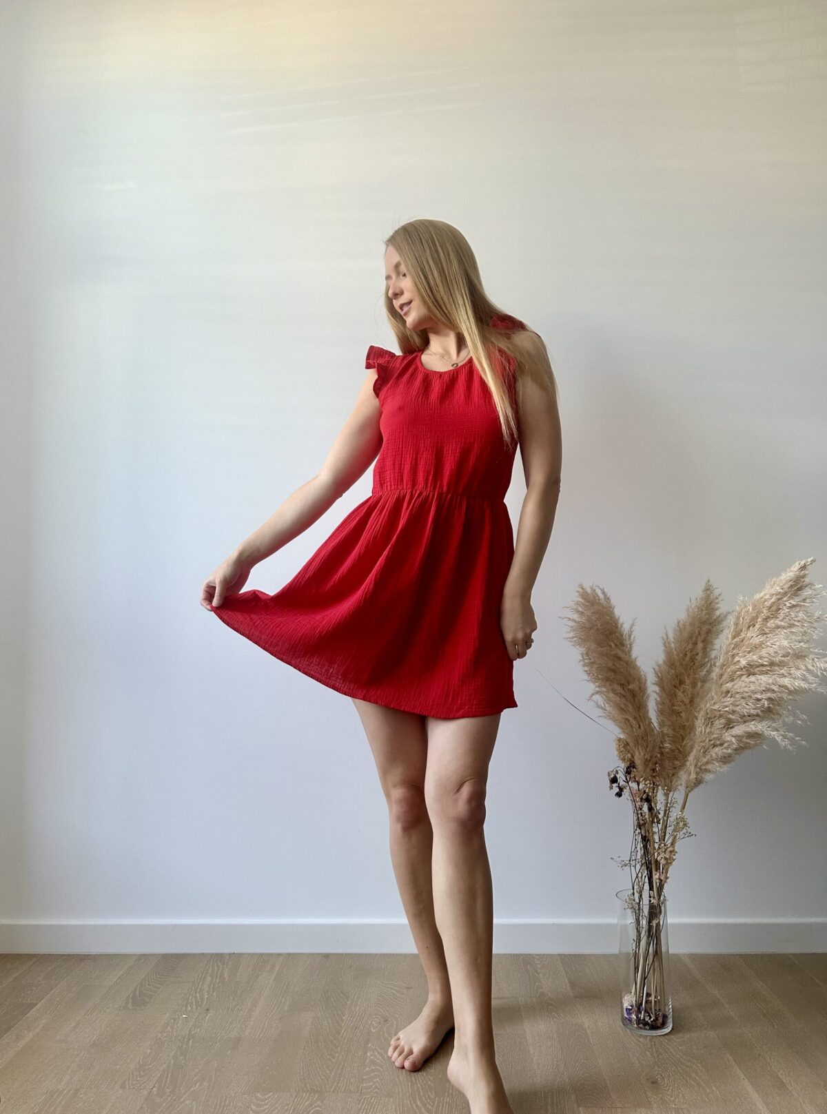 Breathable short summer dress for women