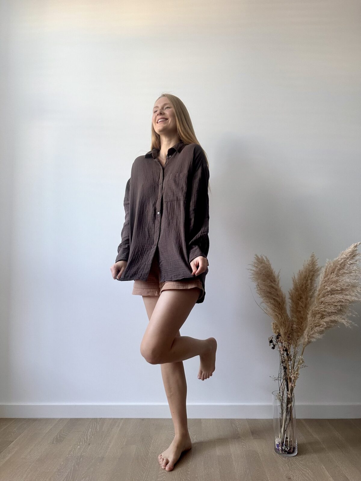 Breathable cotton muslin shirt - relaxed fit for women
