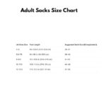 Adult socks uk size chart
