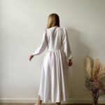 Wedding long linen dress