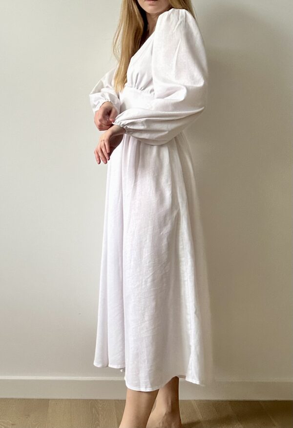 Long linen sustainable material dress