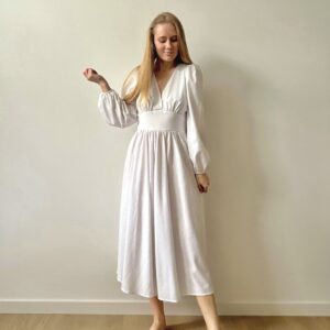Maxi linen dress for women