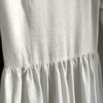 White long linen handmade dress