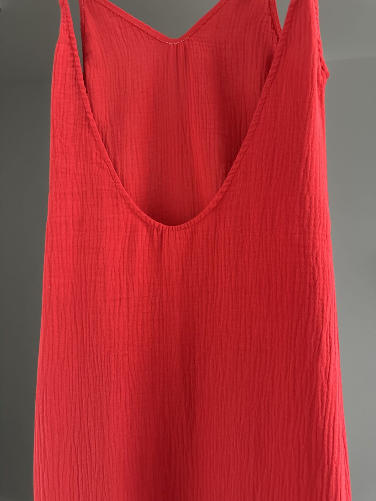 Muslin long dress, without sleeves