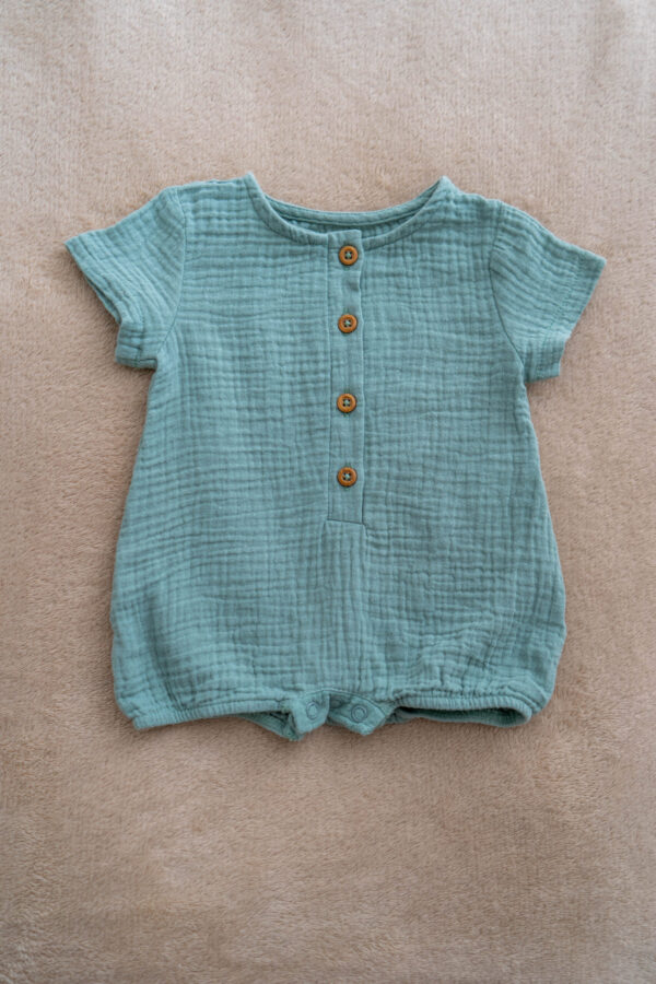 Natural cotton muslin jumpsuit for kids