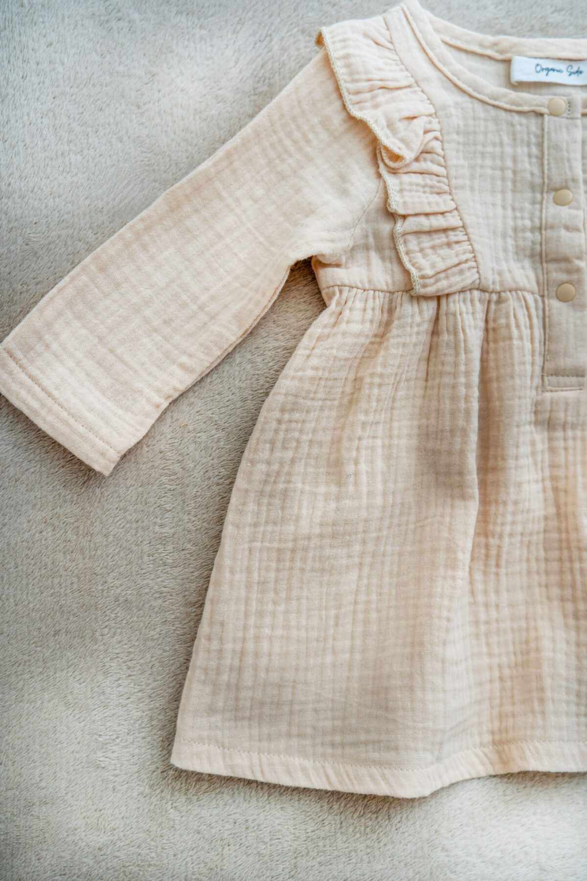 Muslin Girls Dress with Long Sleeves