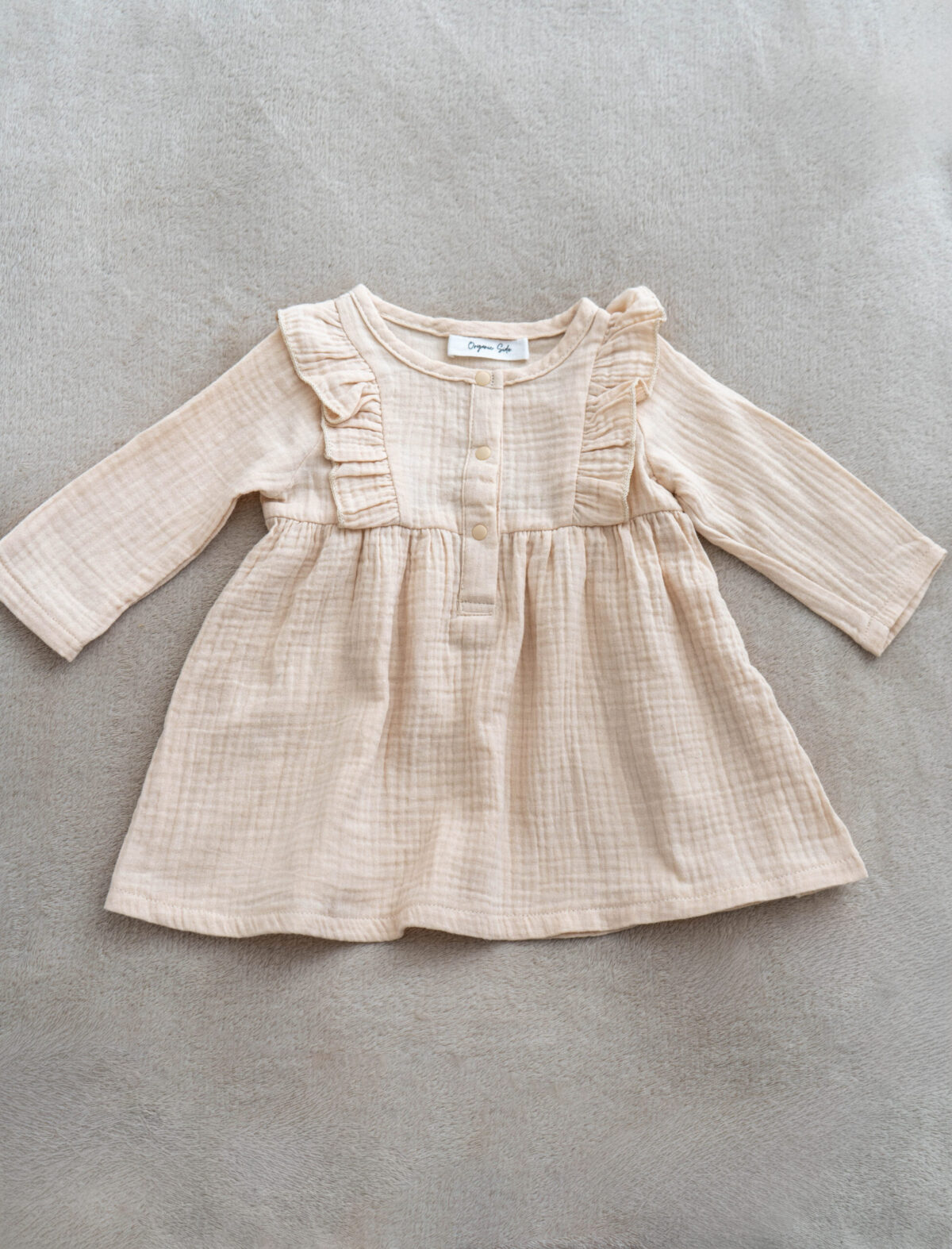 Organic cotton dress with flared skirt