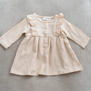 Organic cotton dress with flared skirt