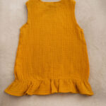 Organic muslin ruffle girls' dress