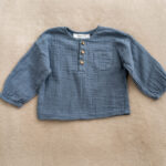 Muslin shirt with long sleeves for boys