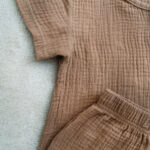 Lightweight muslin top and shorts outfit