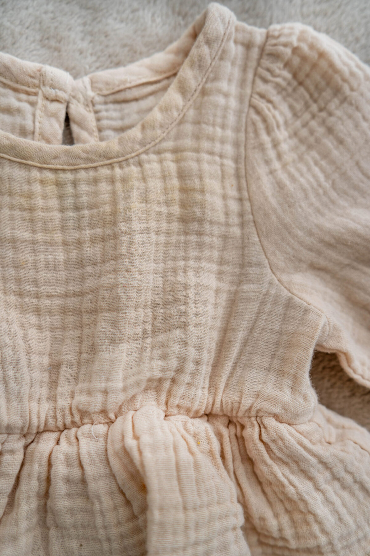 Three-layer muslin dress for girls - soft, breathable, handmade