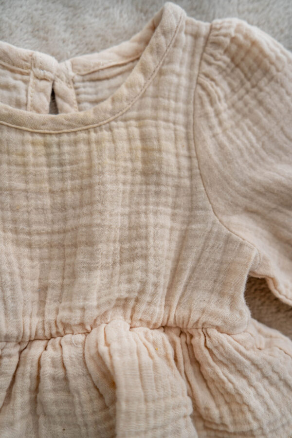 Three-layer muslin dress for girls - soft, breathable, handmade