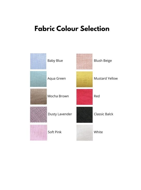 Soft linen fabric colour selection