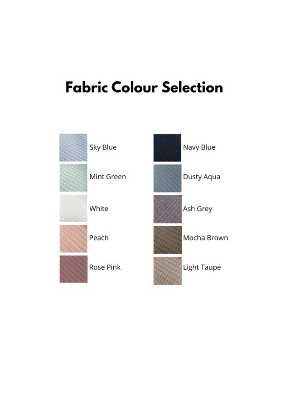 Waffle Cotton Fabric Colour Selection