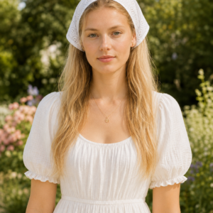 Meadow Cotton Eyelet Head Scarf - front view