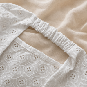 Meadow Cotton Eyelet Head Scarf - close up detail