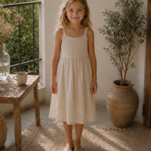 Willow Girls’ Cotton Dress - front