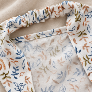 Floral Cotton Head Scarf - close up