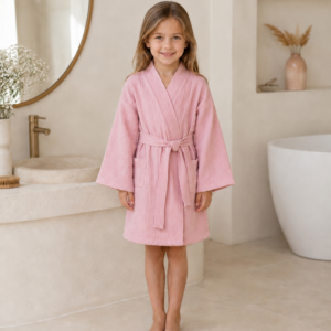 Blossom Girls’ Cotton Robe - front