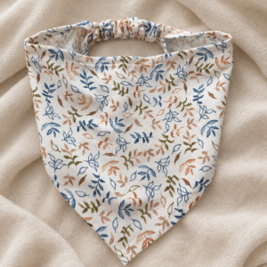 Floral Cotton Head Scarf - full view