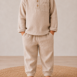 Cove Boys’ Muslin Set - close up