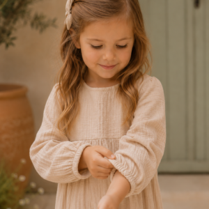Maisie Girls’ Cotton Dress close up